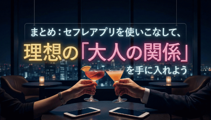 まとめ:セフレアプリを使いこなして、理想の「大人の関係」を手に入れよう