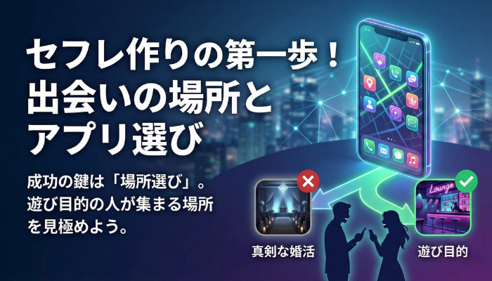 セフレ作りの第一歩!出会いの場所とアプリ選び